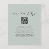 Einladung zur Hochzeitsfeier der Olive Branch Mono (Rückseite)