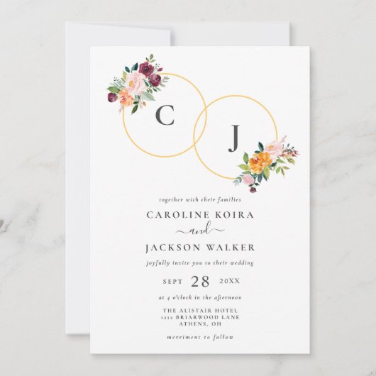 Einladung zur Hochzeitsfeier des Herbstes (Vorderseite)