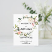 Einladung zur Hochzeitsfeier. Einladung (Stehend Vorderseite)