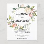 Einladung zur Hochzeitsfeier. Einladung (Vorderseite)