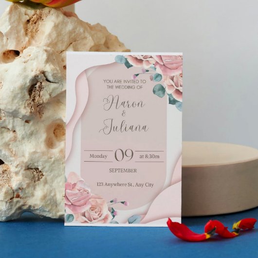 Einladung zur Hochzeitsfeier - Eleganter Keepake