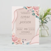 Einladung zur Hochzeitsfeier - Eleganter Keepake (Stehend Vorderseite)