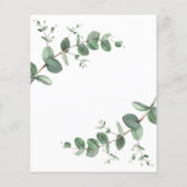 Einladung zur Hochzeitsfeier Eukalyptus Flyer (Hinten)