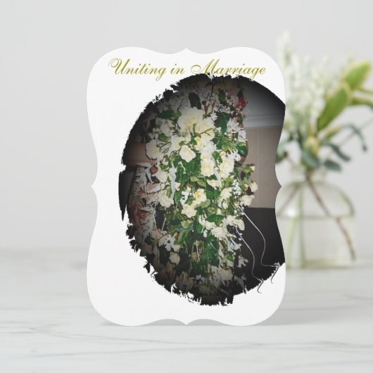 Einladung zur Hochzeitsfeier "Floral" (Stehend Vorderseite)