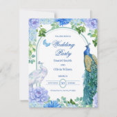 Einladung zur Hochzeitsfeier für die Aquarellfarbe (Vorderseite)