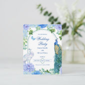 Einladung zur Hochzeitsfeier für die Aquarellfarbe (Stehend Vorderseite)