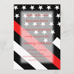 Einladung zur Hochzeitsfeier für Feuerwehrleute