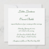 Einladung zur Hochzeitsfeier für Grüne Gewässer (Rückseite)