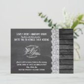 Einladung zur Hochzeitsfeier für Holzschnitzel (Stehend Vorderseite)