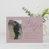 Einladung zur Hochzeitsfeier für saubere Skriptkal (Stehend Vorderseite)