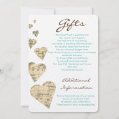 Einladung zur Hochzeitsfeier für Vintage Kartograf (Rückseite)