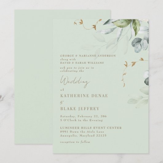 Einladung zur Hochzeitsfeier II (Vorne/Hinten)