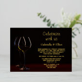 Einladung zur Hochzeitsfeier im Champagner-Glas (Stehend vorne)