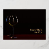 Einladung zur Hochzeitsfeier im Champagner-Glas (Rückseite)