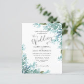 Einladung zur Hochzeitsfeier im Green Foliage Budg (Stehend Vorderseite)