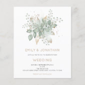Einladung zur Hochzeitsfeier im Green Gold Foliage (Vorderseite)