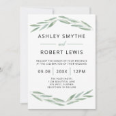 Einladung zur Hochzeitsfeier im Grünen, Aquarellin (Vorderseite)