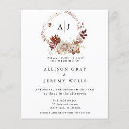 Einladung zur Hochzeitsfeier im Herbst Flyer