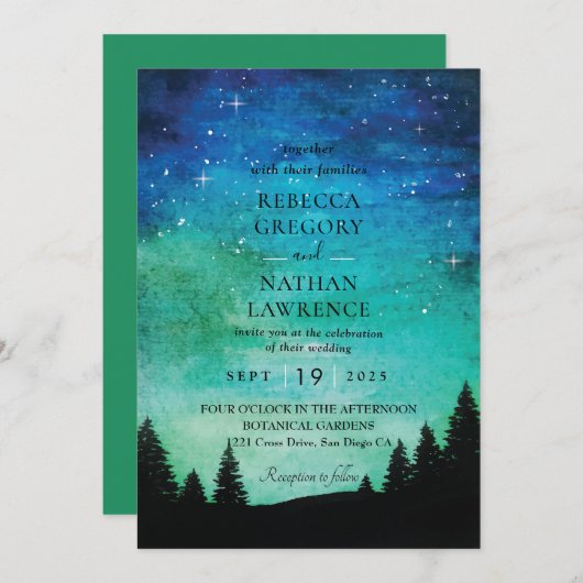 Einladung zur Hochzeitsfeier im Norden (Vorne/Hinten)