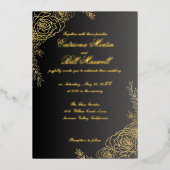 Einladung zur Hochzeitsfeier im Stille der Golden (Vorderseite)