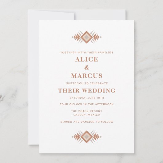 Einladung zur Hochzeitsfeier im Südwesten der Wüst (Vorderseite)