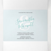 Einladung zur Hochzeitsfeier im tropischen Grünen (Innenseite Mitte)