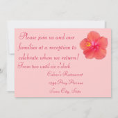 Einladung zur Hochzeitsfeier im tropischen Hibisku (Rückseite)