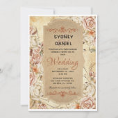 Einladung zur Hochzeitsfeier im Vintagen Herbst de (Vorderseite)