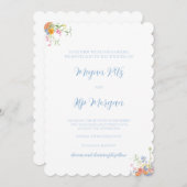 Einladung zur Hochzeitsfeier im Wasserfarbenfrühli (Vorne/Hinten)