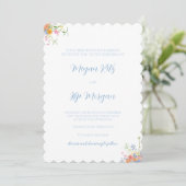 Einladung zur Hochzeitsfeier im Wasserfarbenfrühli (Stehend Vorderseite)