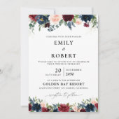 Einladung zur Hochzeitsfeier in Burgund und der Ma (Vorderseite)