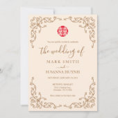 Einladung zur Hochzeitsfeier in chinesischer Vinta (Vorderseite)