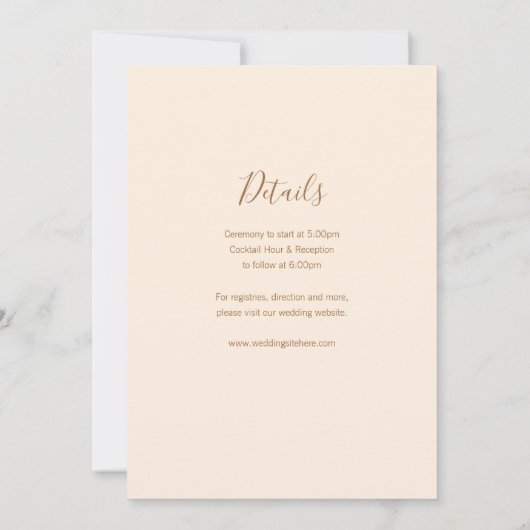 Einladung zur Hochzeitsfeier in chinesischer Vinta (Rückseite)