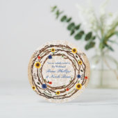 Einladung zur Hochzeitsfeier in den Blumenbranchen (Stehend Vorderseite)