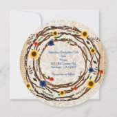 Einladung zur Hochzeitsfeier in den Blumenbranchen (Rückseite)