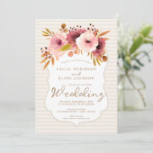 Einladung zur Hochzeitsfeier in der modernen Boho  (Stehend Vorderseite)