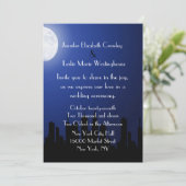 Einladung zur Hochzeitsfeier in der nächtlichen St (Stehend Vorderseite)