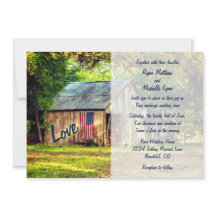 Einladung zur Hochzeitsfeier in der Rustikal Count