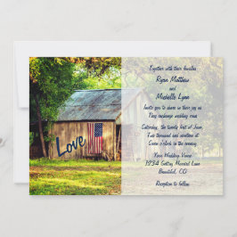 Einladung zur Hochzeitsfeier in der Rustikal Count