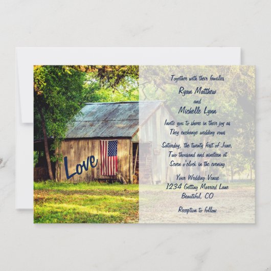 Einladung zur Hochzeitsfeier in der Rustikal Count (Vorderseite)