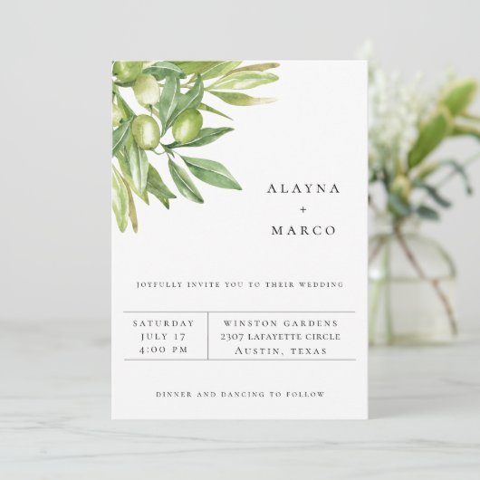 Einladung zur Hochzeitsfeier in der Toskana (Stehend Vorderseite)