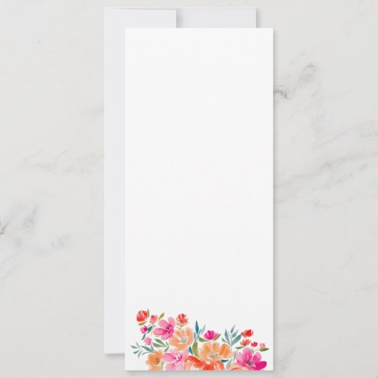 Einladung zur Hochzeitsfeier in eleganter Wildblum (Rückseite)