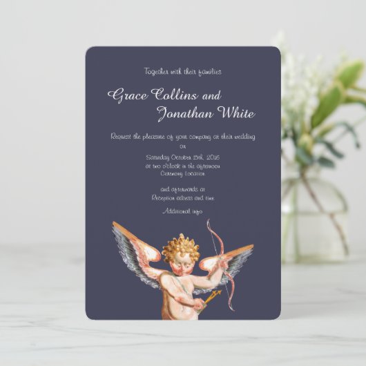 Einladung zur Hochzeitsfeier in Italien (Stehend Vorderseite)