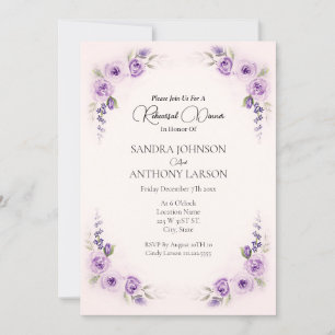 Einladung zur Hochzeitsfeier in Lavendel und Blush