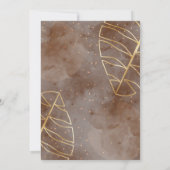 Einladung zur Hochzeitsfeier in Luxury Gold und Bl (Rückseite)