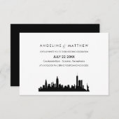 Einladung zur Hochzeitsfeier in New York City Skyl (Vorne/Hinten)