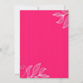 Einladung zur Hochzeitsfeier in Pink und Brown (Rückseite)