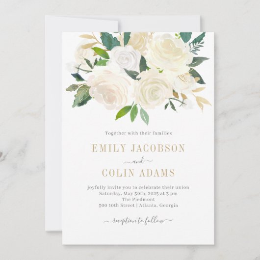 Einladung zur Hochzeitsfeier in Reinfarben Liebe (Vorderseite)