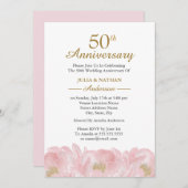 Einladung zur Hochzeitsfeier in Rosa (Vorne/Hinten)