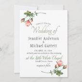 Einladung zur Hochzeitsfeier in Rosa (Vorderseite)